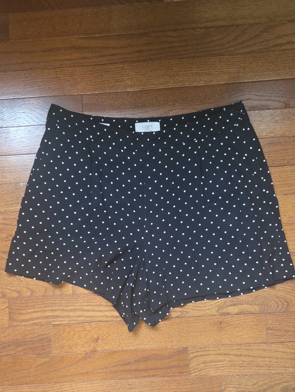LOFT Black Polka Dot High-Waist Women's Shorts